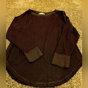 Loft; waffle shirt; long sleeve; XL